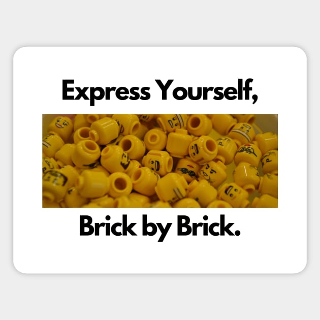 Express Yourself Minifigure Heads Magnet by DIYitCREATEit